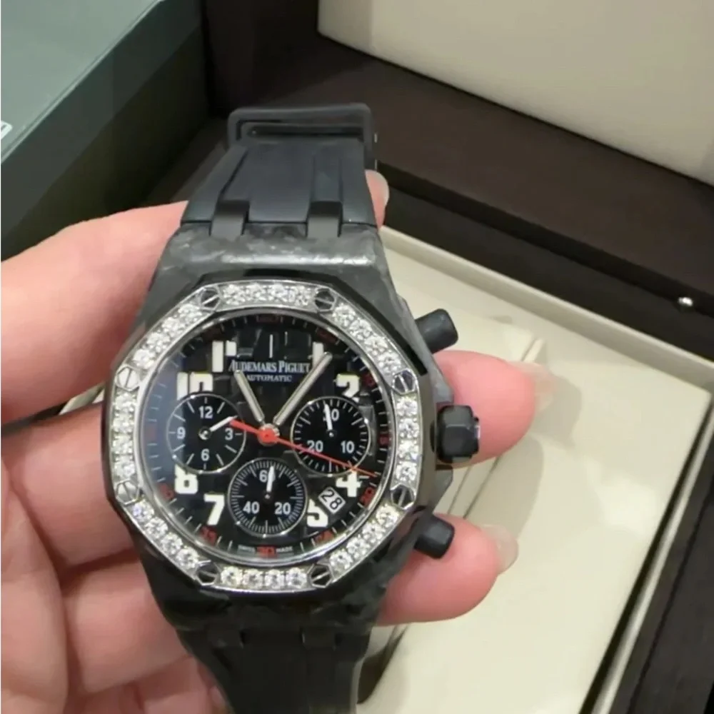 Audemars Piguet Royal Oak Offshore Chronograph Ladies diamond carbon - Picture 8 of 10